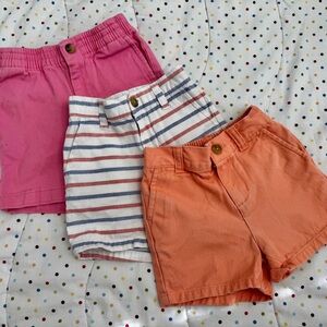 Janie and Jack Pink, Striped, and Orange Kids Shorts